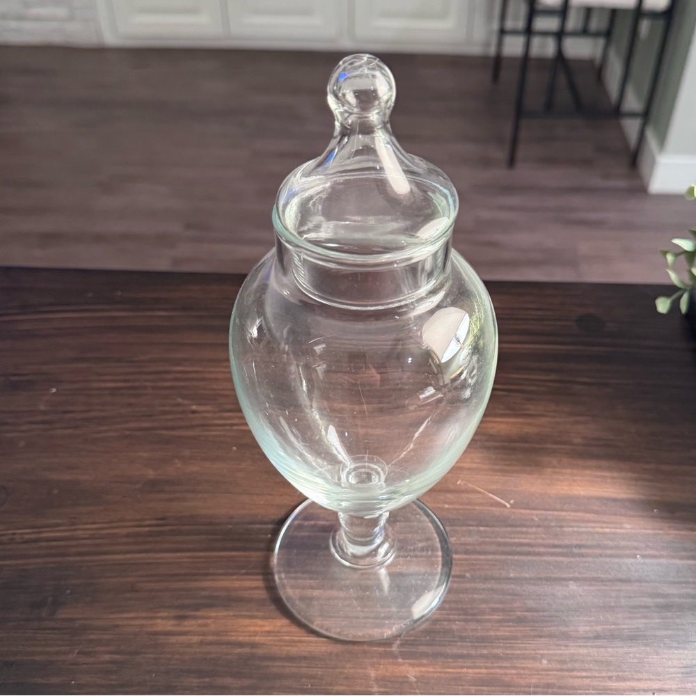 Clear Glass Apothecary or Candy Dish